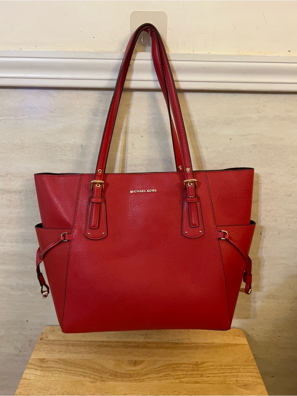 MICHAEL Michael Kors Voyager Crossgrain Leather Tote